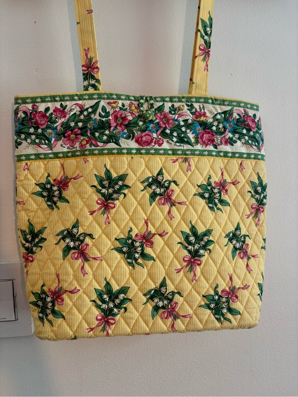 Vera Bradley Yellow Lily Hope Tote Bag